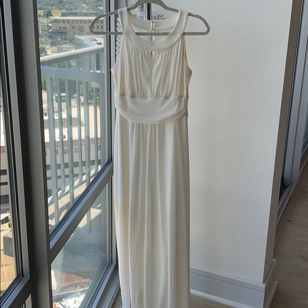 White & Gold Goddess Dress